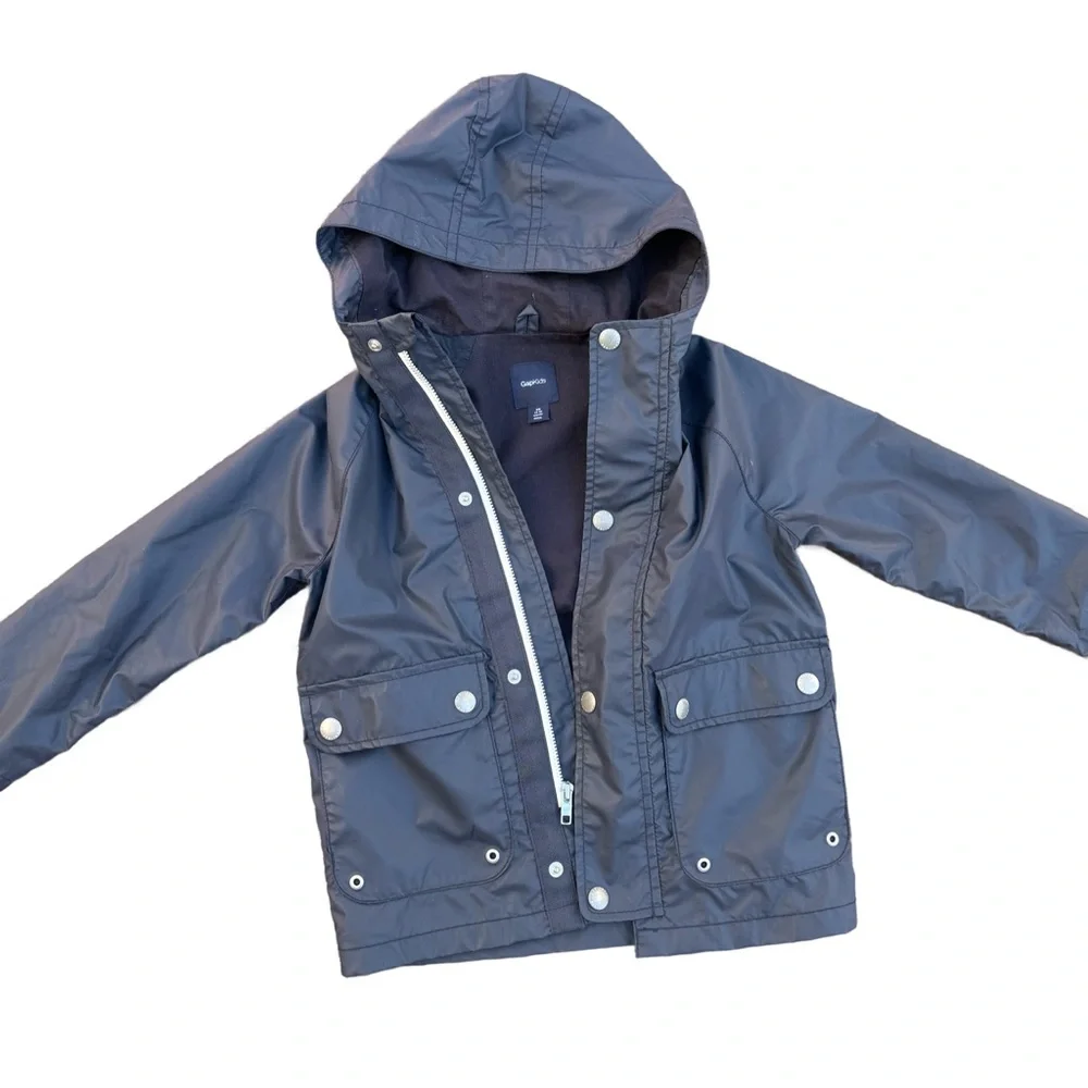 Gap Kids unisex Rain Jacket Navy Blue XS